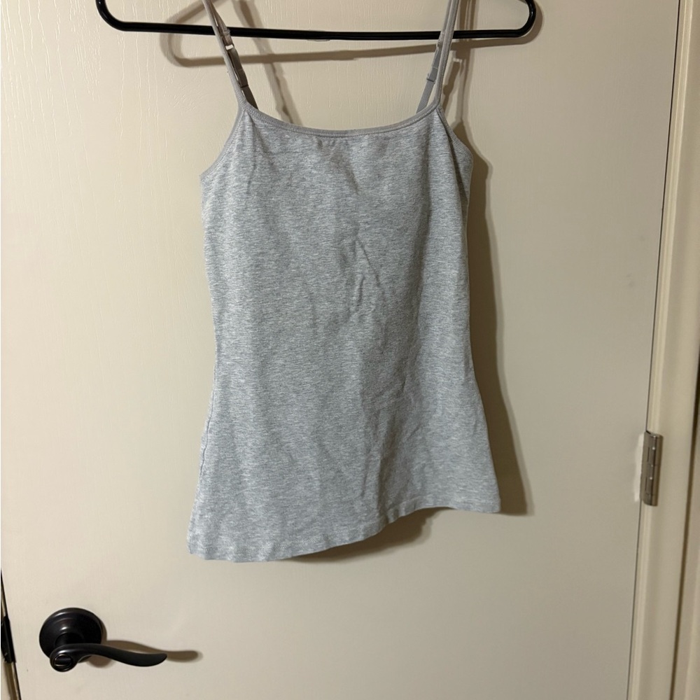 Express Gray Sleeveless Fitted Camisole